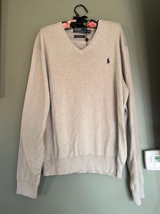 Polo Ralph Lauren Other - Polo Ralph Lauren XXL Pima Cotton V-Neck Sweater in Oatmeal Heather